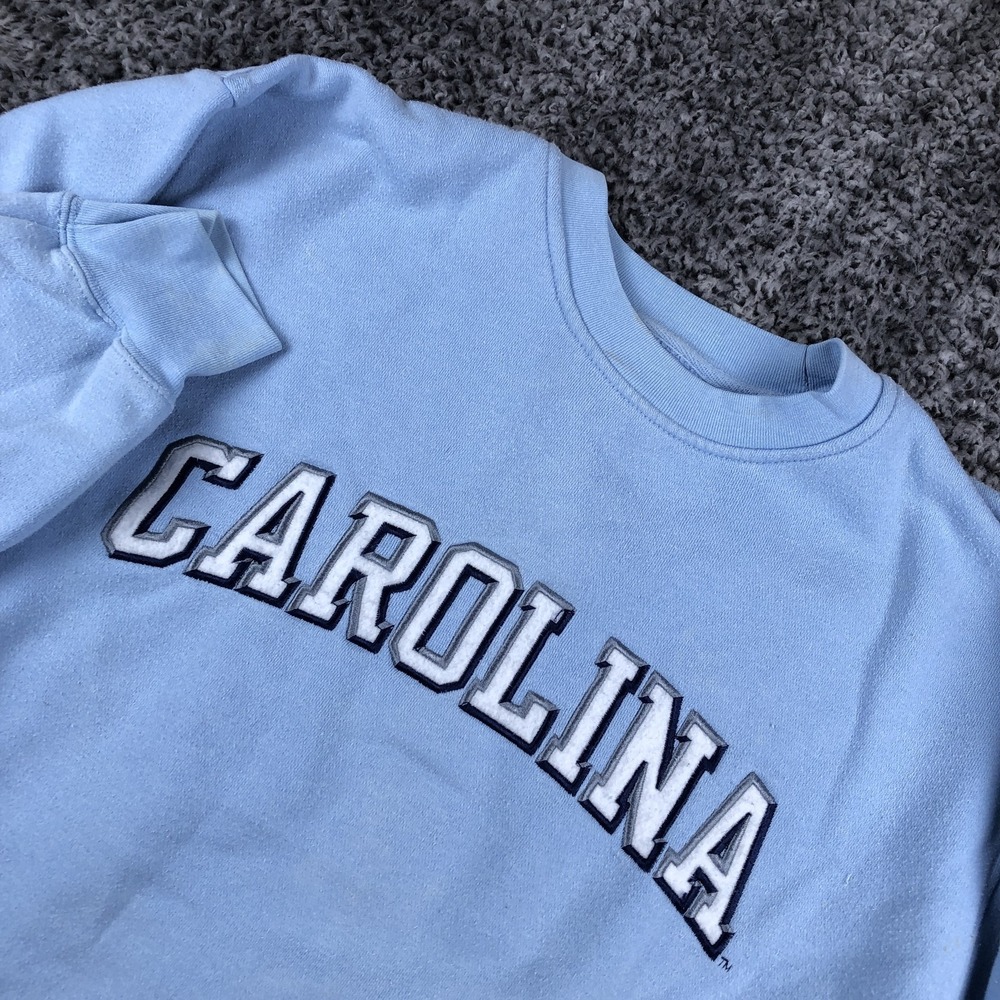 Soffe Sweatshirt Mens Large Blue Carolina College Fleece Pullover‎ Crewneck
